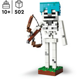 LEGO Minecraft Lo Scheletro, Giochi di costruzione Action Figure Giocattolo di Mob con Elmo di Diamante, Arco e Frecce, Base in Erba, Regalo 10+, Set da costruzione, 10 anno/i, Plastica, 502 pz, 700 g