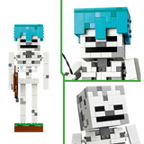 LEGO Minecraft Lo Scheletro, Giochi di costruzione Action Figure Giocattolo di Mob con Elmo di Diamante, Arco e Frecce, Base in Erba, Regalo 10+, Set da costruzione, 10 anno/i, Plastica, 502 pz, 700 g