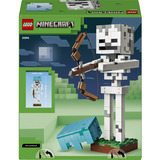 LEGO Minecraft Lo Scheletro, Giochi di costruzione Action Figure Giocattolo di Mob con Elmo di Diamante, Arco e Frecce, Base in Erba, Regalo 10+, Set da costruzione, 10 anno/i, Plastica, 502 pz, 700 g