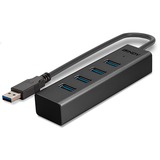 Lindy 43324 hub di interfaccia USB 3.2 Gen 1 (3.1 Gen 1) Type-A 5000 Mbit/s Nero, Hub USB USB 3.2 Gen 1 (3.1 Gen 1) Type-A, USB 3.2 Gen 1 (3.1 Gen 1) Type-A, 5000 Mbit/s, Nero, Alluminio, Plastica, 0,3 m