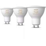 Philips Hue GU10 - faretto connesso - (confezione da 3), Lampada a LED Philips Hue White ambiance GU10 - faretto connesso - (confezione da 3), Lampadina intelligente, Bluetooth/Zigbee, Bianco, LED, GU10, GU10