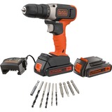 BLACK+DECKER Trapano avvitatore a batteria BCD001C1, 18 Volt arancione /Nero