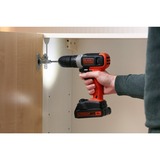 BLACK+DECKER Trapano avvitatore a batteria BCD001C1, 18 Volt arancione /Nero