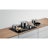 Bosch HEZ9SE060 set di pentole accaio, Nero, Acciaio inox, Ceramica, Induzione, Piastra sigillata, 9,05 kg, 230 x 390 x 590 mm, 10 kg