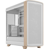 Fractal Design Summit Chalk White TG Clear Tint, Chassis Tower bianco/legno