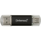 Intenso 3539491 unità flash USB 128 GB USB Type-A / USB Type-C 3.2 Gen 1 (3.1 Gen 1) Antracite, Chiavetta USB antracite/trasparente, 128 GB, USB Type-A / USB Type-C, 3.2 Gen 1 (3.1 Gen 1), 70 MB/s, Cuffia, Antracite