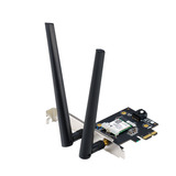 ASUS PCE-BE6500, Adattatore Wi-Fi Interno, Wireless, PCI Express, WLAN / Bluetooth, 2882 Mbit/s, Nero, Acciaio inox