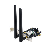 ASUS PCE-BE6500, Adattatore Wi-Fi Interno, Wireless, PCI Express, WLAN / Bluetooth, 2882 Mbit/s, Nero, Acciaio inox