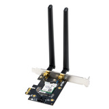 ASUS PCE-BE6500, Adattatore Wi-Fi Interno, Wireless, PCI Express, WLAN / Bluetooth, 2882 Mbit/s, Nero, Acciaio inox