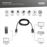 Digitus Cavo adattatore DisplayPort > HDMI 4K Nero