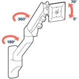 Ergotron HX Monitor Arm, Base per monitor bianco