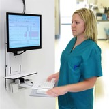 Ergotron StyleView Sollevamento Verticale Seduto-In Piedi, Supporto bianco