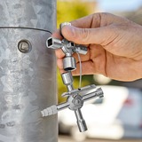 KNIPEX 00 11 01 chiave di armadietti di controllo e utilità, chiave combinata   Acciaio inossidabile, Acciaio inossidabile, 2 gamba/gambe, 10 testina/e, Cerchio, Goniometro a 180°, Quadrato, Triangolo, 5,6-7,8-9,10-11 mm
