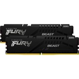Kingston FURY FURY Beast 32GB 6800MT/s DDR5 CL34 DIMM (Kit of 2) Black EXPO, Memoria Nero, 32 GB, 2 x 16 GB, DDR5, 288-pin DIMM, Nero