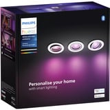 Philips Hue Faretto da incasso White & Color Ambiance Centura confezione da 3, Luce LED bianco