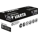 VARTA -V386 Batterie per uso domestico, Batteria argento, Batteria monouso, Alcalino, 1,55 V, 105 mAh, 11,6 mm, 11,6 mm