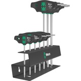 Wera Set 467/7 esagonale HF 2 cacciaviti a manico trasversale + supporto, 7 pezzi, Cacciavite Nero/Verde