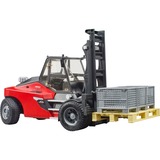 bruder Carrello elevatore Linde HT160 con pallet, Veicolo modello rosso/Nero