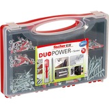 fischer SCATOLA ROSSA DUOPOWER + viti, Tassello grigio chiaro/Rosso