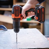 BLACK+DECKER Trapano avvitatore a percussione a batteria BDCHD18S1KA, 18 volt, Cordless Nero/Orange