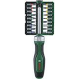 Bosch Cacciavite a cricchetto con set di punte, 19 pezzi, Set di bit verde/Nero