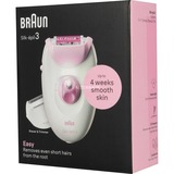 Braun Silk-épil 3 Epilatore Elettrico Donna , Epilatore Con Cavo Per Epilazione, Pelle Liscia Per Settimane, 3-031, Rosa bianco/Viola, Epilatore Con Cavo Per Epilazione, Pelle Liscia Per Settimane, 3-031, Rosa, Rosa, Bianco, 20 pinzette, SoftLift, AC, Germania