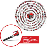 EINHELL Soffiatore per foglie a batteria professionale GP-LB 18/200 LI, 18 Volt rosso/Nero