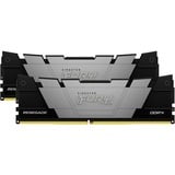 Kingston FURY FURY 32GB 3200MT/s DDR4 CL16 DIMM (Kit da 2) 1Gx8 Renegade Black, Memoria Nero/Argento, 32 GB, 2 x 16 GB, DDR4, 288-pin DIMM