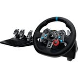 Logitech G29 Driving Force Racing Wheel Volante da Corsa, Pedali Regolabili, Ritorno di Forza Reale, Comandi Cambio in Acciaio Inossidabile, Volante in Pelle, Presa EU, per PS5, PS4, PC, Mac - Nero