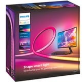 Philips Hue Hue Play Gradient Lightstrip per PC, Striscia LED Nero/Bianco, Philips Hue Play Gradient Lightstrip per PC, Striscia LED intelligente, Bluetooth/Zigbee, Nero, Silicone, Lampadina/e non sostituibile/i, Bianco