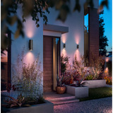 Philips Hue Hue White & Color Ambiance Impress Applique da esterno (bassa tensione), Luce LED Nero, Philips Hue White and Color ambiance Applique da esterno Impress (a bassa tensione), Illuminazione da parete da esterno, Bluetooth/Zigbee, Nero, LED, Vetro, Lampadina/e non sostituibile/i