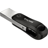 SanDisk iXpand unità flash USB 64 GB USB Type-A / Lightning 3.2 Gen 2 (3.1 Gen 2) Nero, Argento, Chiavetta USB Nero/Argento, 64 GB, USB Type-A / Lightning, 3.2 Gen 2 (3.1 Gen 2), Girevole, Nero, Argento