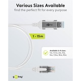 goobay Cavo adattatore Ethernet USB-A 3.2 Gen1 > RJ-45, Slim bianco