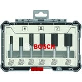 Bosch 2607017465 Set di punte 6 pz, Fresa Set di punte, 6 mm, 6 pz, 54, 50, 60, 60, 60, 60 mm, 20, 20, 30, 30, 30, 30 mm, 6, 8, 10, 12, 16, 20 mm