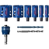 Bosch 2 608 900 445 sega per trapano 6 pz, Sega a tazza Set, Trapano, Mattone, Plastica, Piastrelle morbide in ceramica, Acciaio inox, Legno, 6 cm, 22,25,35,51,60,68 mm, 9 pz