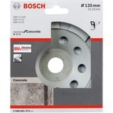 Bosch Disco a tazza diamantato standard per calcestruzzo, Ø 125mm, Mola abrasiva 