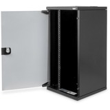 Digitus Alloggiamento a parete da 254 mm (10") - 312 x 300 mm (L x P), IT armadio Nero, Da parete, 12U, 30 kg, Lucchetti, Nero