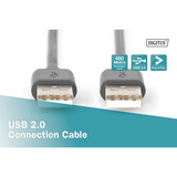 Digitus Cavo di collegamento USB 2.0 USB-A (spina) > USB-A (spina) Nero