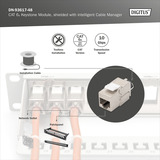 Digitus Modulo Keystone Cat.6a, schermato, Modulo di Keystone argento