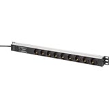 Digitus Multipresa PDU con profilo in alluminio, 9 vie, Ciabatta Nero/alluminio
