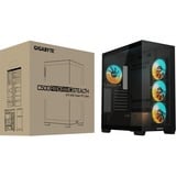 GIGABYTE C500 PANORAMIC STEALTH Midi Tower Nero, Chassis Tower Nero, Midi Tower, PC, Nero, ATX, Mini-ATX, Mini-ITX, Vetro, Plastica, Acciaio, Gaming