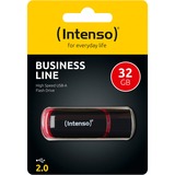 Intenso 32GB USB2.0 unità flash USB USB tipo A 2.0 Nero, Rosso, Chiavetta USB Nero/Rosso, 32 GB, USB tipo A, 2.0, 28 MB/s, Cuffia, Nero, Rosso