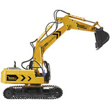 Revell 24924 RC Bagger mit 6-CH 2.4 GHz Fernsteuerung, Outdoor-tauglich, Schaufel und Baumgreifer aus Metall, griffiger Kettenantrieb, Originalgetreu, einzeln steuerbare Teile-Digger 2.0, bunt giallo/Nero, Outdoor-tauglich, Schaufel und Baumgreifer aus Metall, griffiger Kettenantrieb, Originalgetreu, einzeln steuerbare Teile-Digger 2.0, bunt, 96 anno/i, Plastica