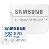 Samsung MicroSD EVO Plus 128 GB, Scheda di memoria bianco, 128 GB, MicroSDXC, UHS-I, 160 MB/s, Class 3 (U3), V30