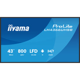 iiyama LH4366UHSB-B1AG, Public Display Nero (opaco)