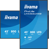 iiyama LH4366UHSB-B1AG, Public Display Nero (opaco)