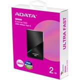 ADATA SE920 Tecnologia Thunderbolt 2 TB USB tipo-C 3.2 Gen 2 (3.1 Gen 2) Nero, Disco a stato solido Nero, 2 TB, USB tipo-C, 3.2 Gen 2 (3.1 Gen 2), 3800 MB/s, 40 Gbit/s, Nero