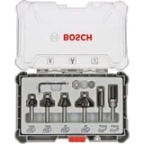 Bosch 2607017468 Set di punte 6 pz, Fresa Set di punte, 6 mm, 6 pz, 51, 55, 54, 56, 65, 65 mm, 10, 13, 13, 16, 25, 25 mm, 19, 25, 25, 35, 13, 16 mm