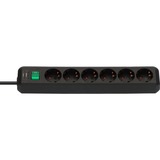 Brennenstuhl Multipresa Eco-Line 6 vie, Ciabatta Nero