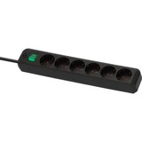 Brennenstuhl Multipresa Eco-Line 6 vie, Ciabatta Nero